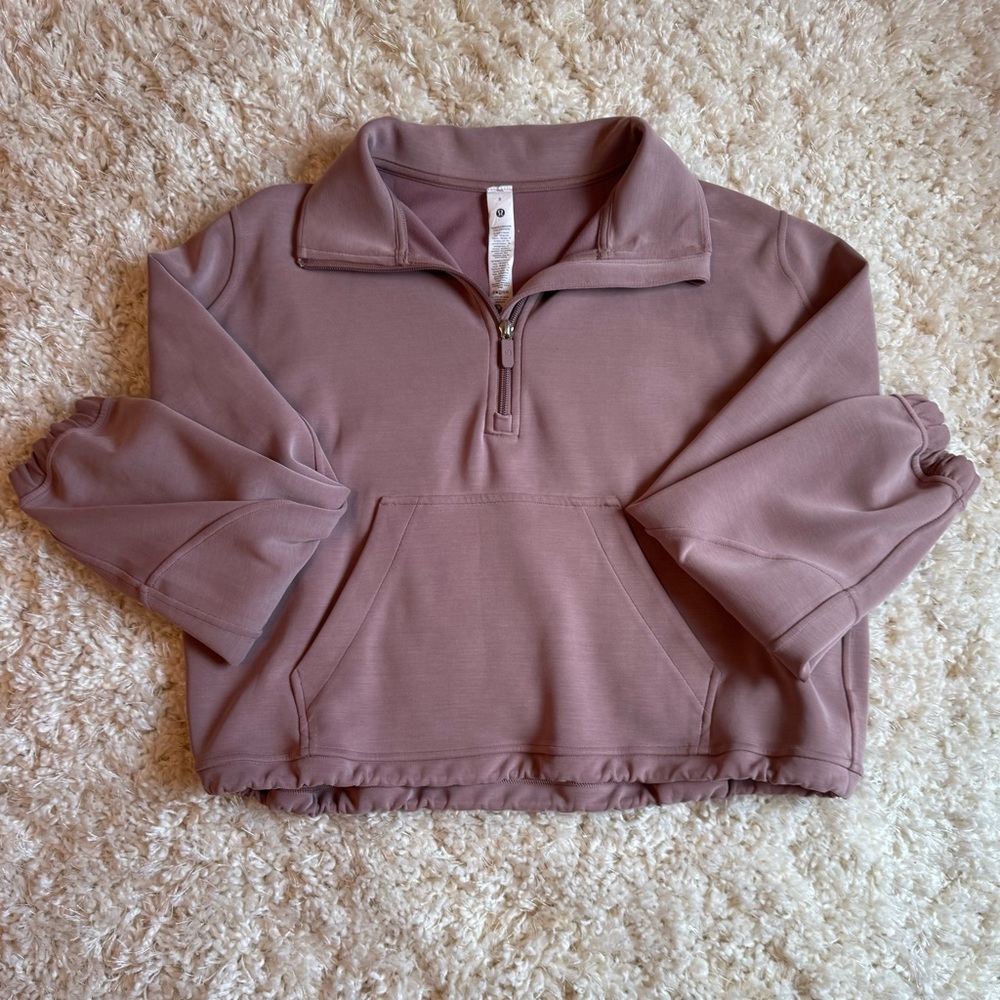 Lululemon | Brushed Softstreme Half Zip | Twilight Rose | 8